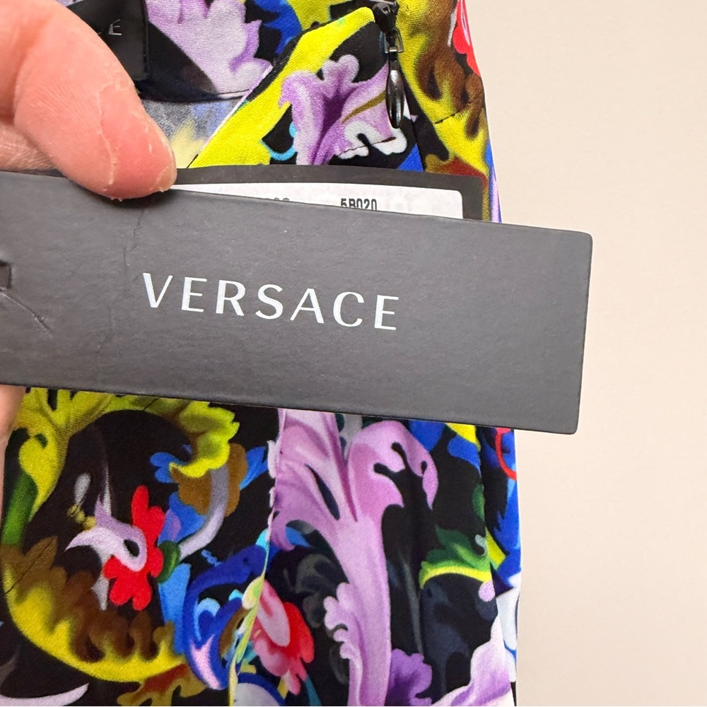 Versace Multicolor Baroque Print Flare Pants kids size 10 - Picture 5 of 9